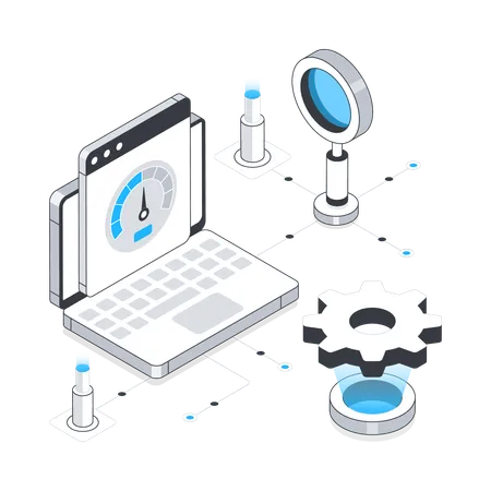 Optimización web y rendimiento  Illustration