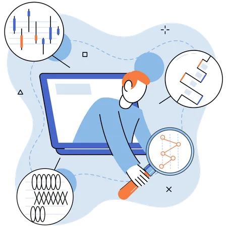 Optimization data analysis processes enhances efficiency and maximizes insights  Illustration