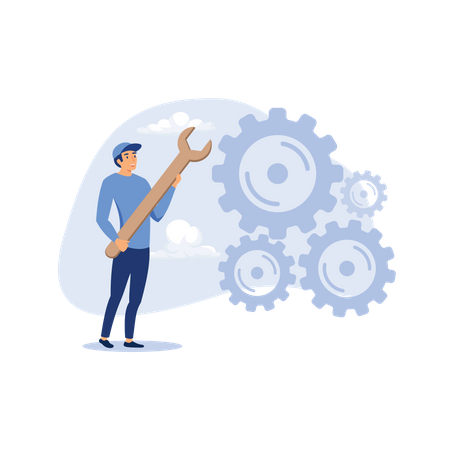 Optimization for business improvement  Illustration