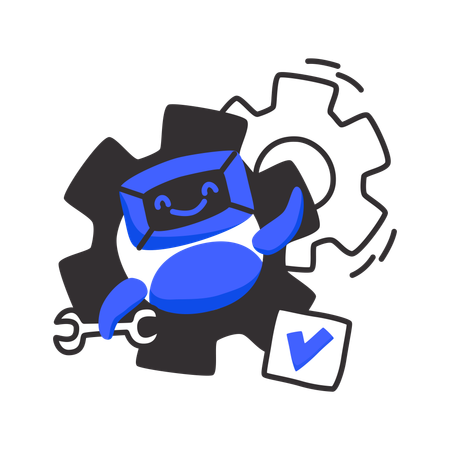 Optimization of settings by robot  Illustration