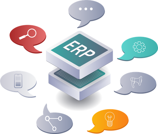 Optimizing Business Expansion with ERP Management  Illustration