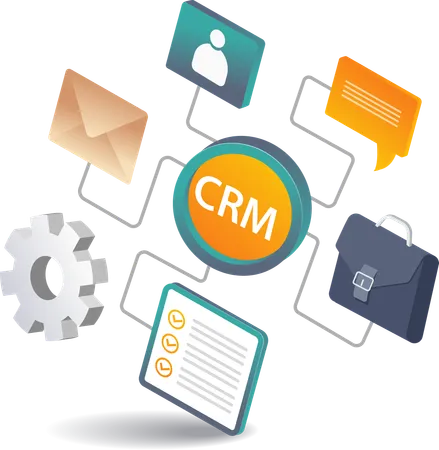 Optimizing Business Networking with CRM Systems  Illustration