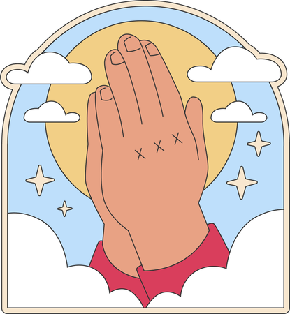 Oración cristiana  Ilustración