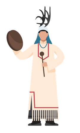Oración de los indios nativos americanos  Ilustración