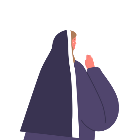 Orando maria magdalena  Ilustración