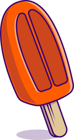 Orange Popsicle  Illustration