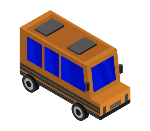 Orange School bus  Illustration