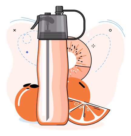 Orangensaftflasche  Illustration