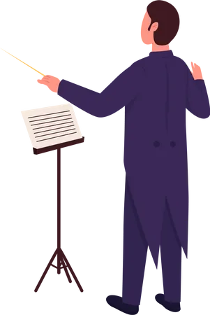 Orchestra conductor Illustration