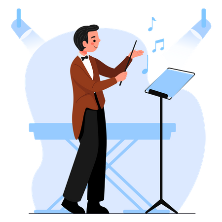 Orchestra Conductor Illustration