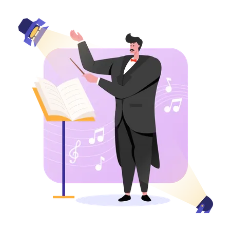 Orchestra Conductor  Illustration