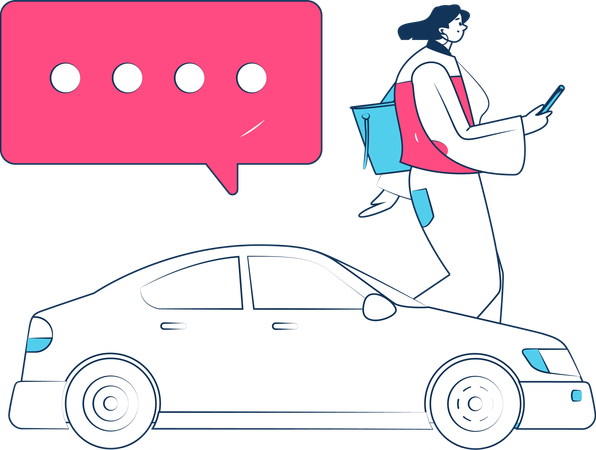 Order Cab  Illustration