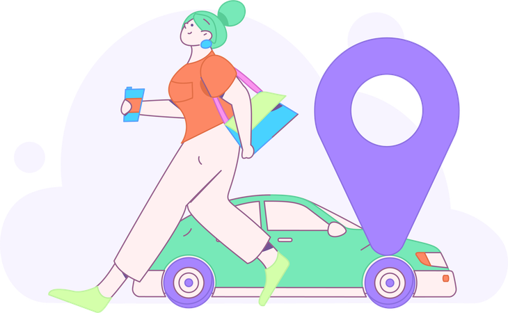 Order Cab  Illustration