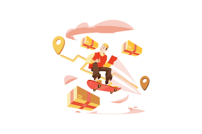 Order Delivery  Illustration