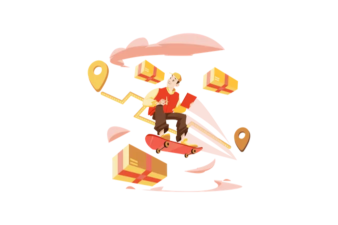 Order Delivery  Illustration