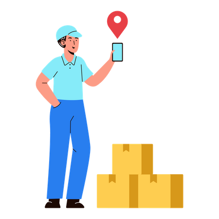 Order Delivery Tracking  Illustration