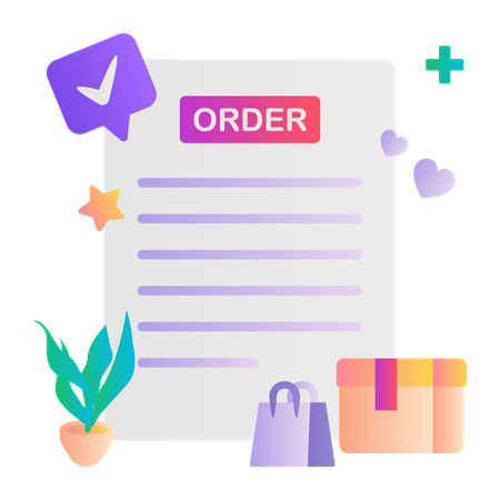 Order document  Illustration