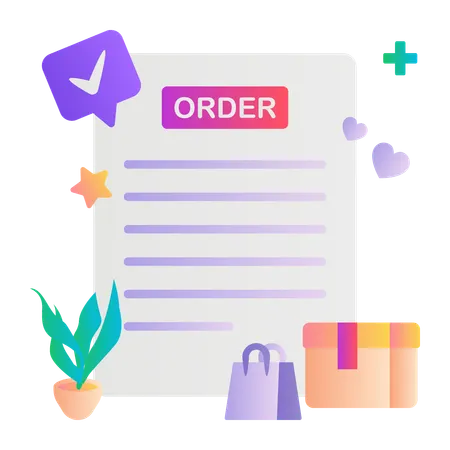 Order document  Illustration