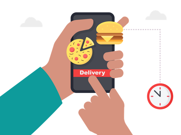 Order food online  Illustration