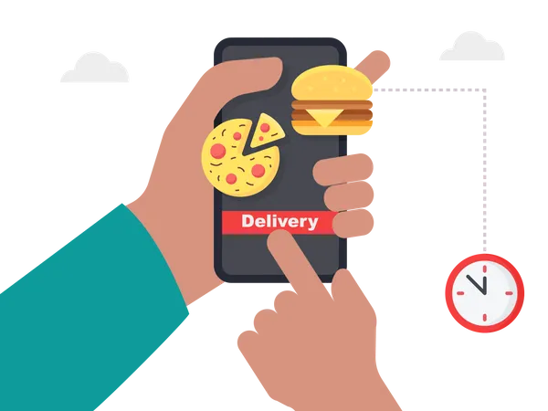 Order food online  Illustration