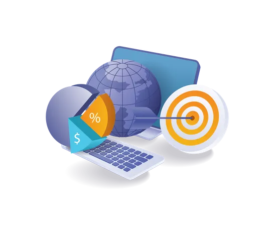 Cible d'analyse Internet informatique  Illustration