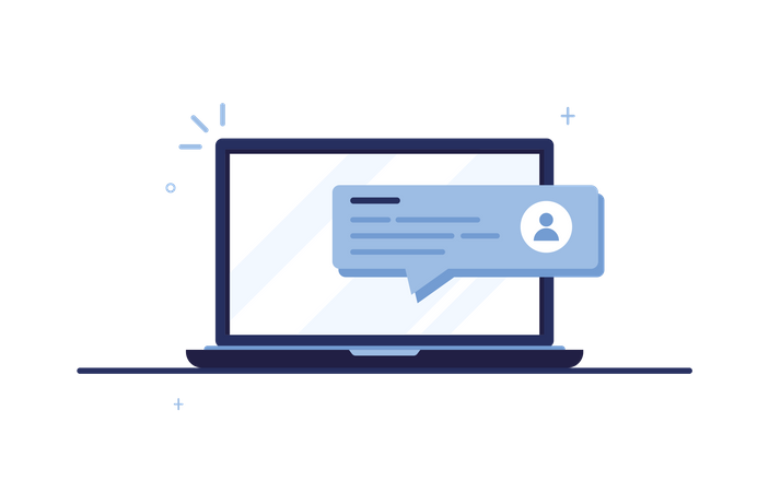 Ordinateur portable avec profil Illustration