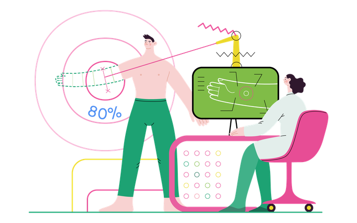 Organ regeneration a hand regenerating  Illustration