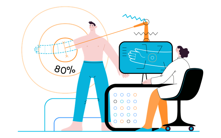 Organ regeneration a hand regenerating  Illustration