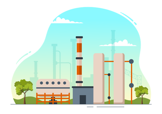 Organic compound manufacturing industry  Illustration