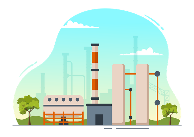 Organic compound manufacturing industry  Illustration