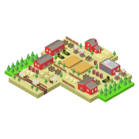 Organic farm  Illustration