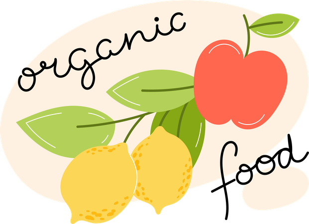 Organic Food with Eco-Friendly Emphasis  Illustration