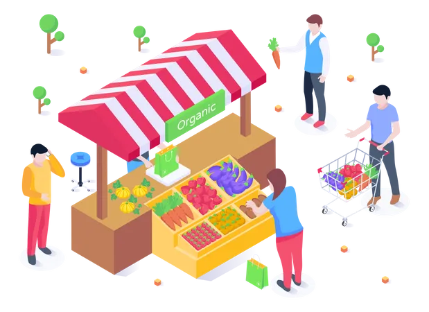Organic Market Illustration