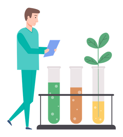 Organic Product Research  Illustration