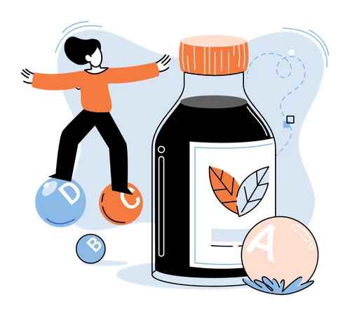 Organic vitamin drink  Illustration