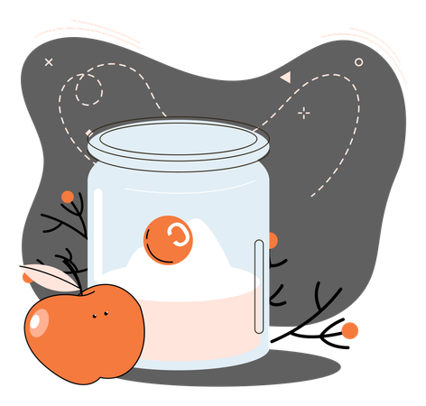 Organic vitamin drink as healthy diet cocktail for slimming  Illustration
