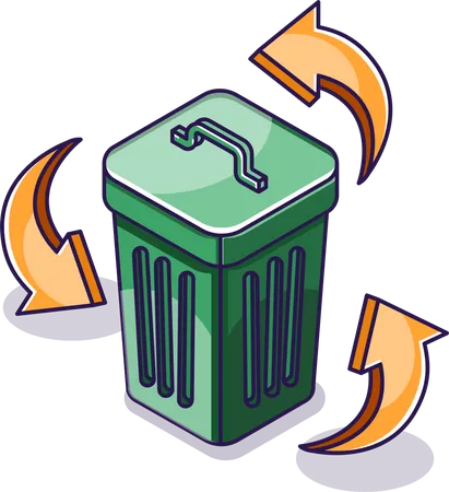 Organic waste recycling Illustration
