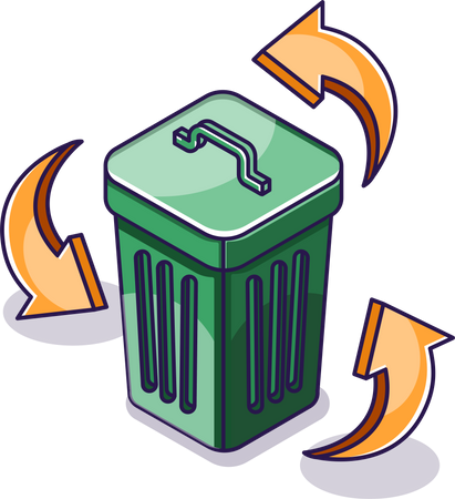 Organic waste recycling  Illustration