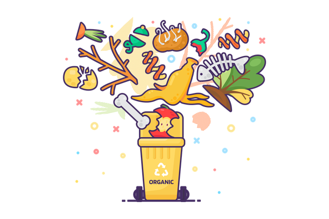 Organic Waste Recycling  Illustration