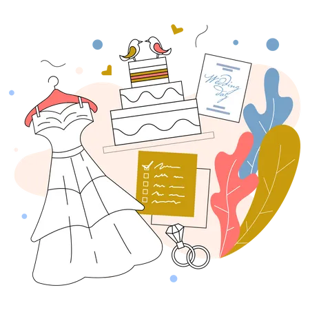 Organisateur de mariage  Illustration