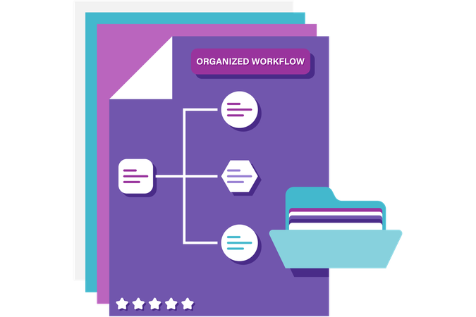 Organisierter Workflow  Illustration