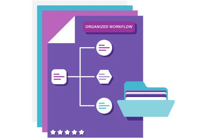 Organisierter Workflow  Illustration