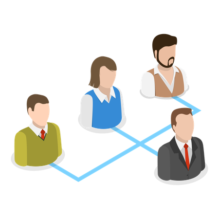 Fluxo de trabalho da organização empresarial  Ilustração