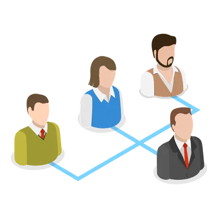 Fluxo de trabalho da organização empresarial  Ilustração