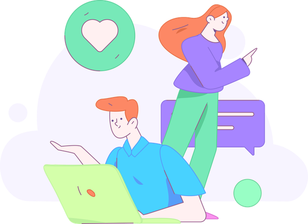 Organizational Chat  Illustration