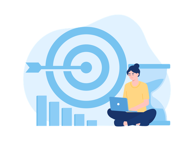 Organizational success by setting the right marketing targets  Illustration