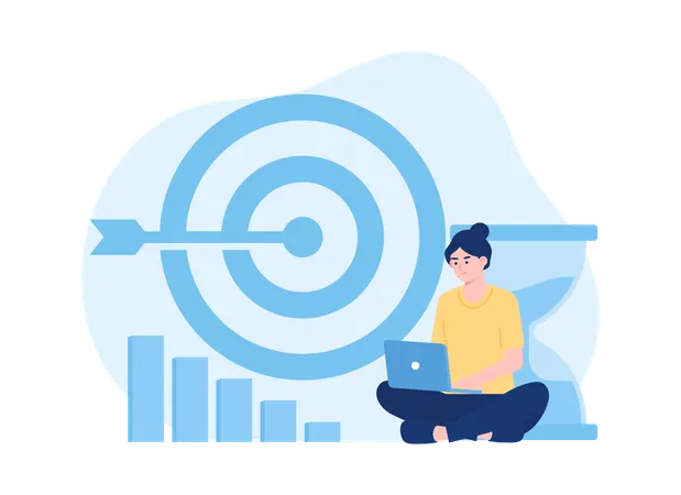 Organizational success by setting the right marketing targets  Illustration