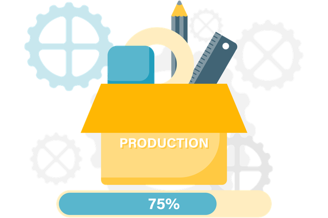 Organized production process  Illustration