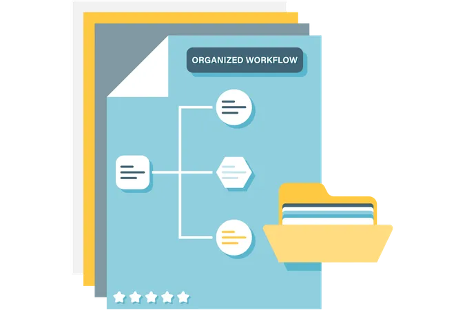 Organized workflow  Illustration