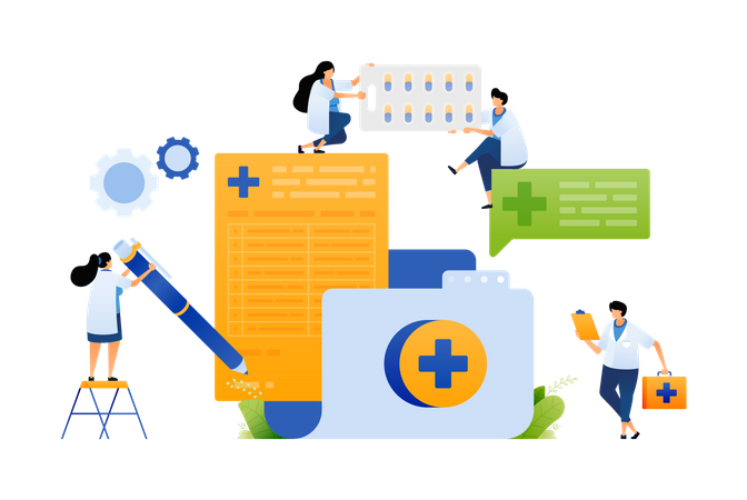 Organizing Patient Records  Illustration